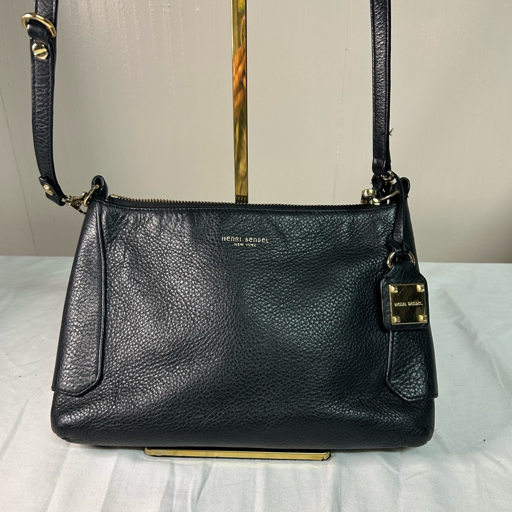Henri Bendel Black Crossbody Bag and purse scarf